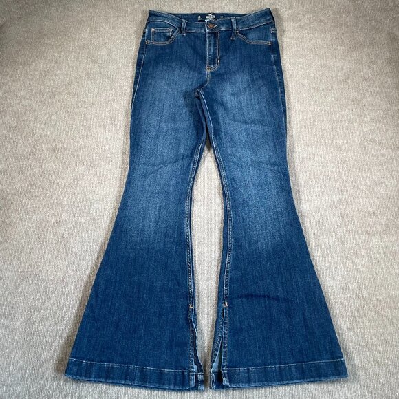 Hollister Denim Jeans Womens Size 5 Flare Hi-Rise - Picture 1 of 11